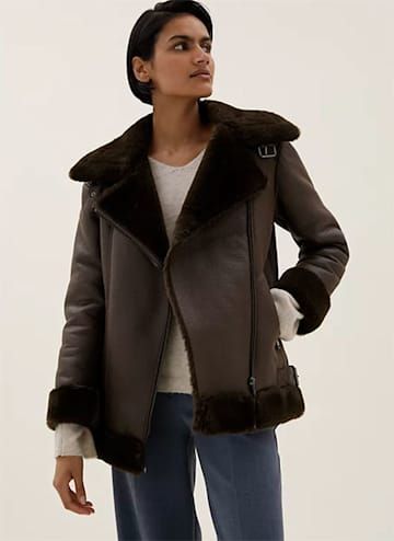 11 best aviator jackets for winter 2022: From M&S to Zara, ASOS | HELLO! Zara Shop, Breezy Outfit, Simple Summer Style, Boys Uniforms, Stand Studio, Faux Shearling Jacket, Aviator Jacket, Aviators Women, Stylish Blazer