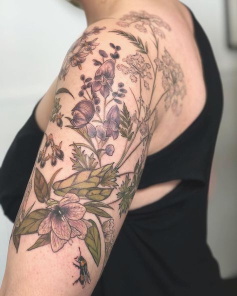 Poisonous Flowers Tattoo Sleeve, Deadly Flowers Tattoo, Poisonous Plants Tattoo, Poison Flowers Tattoo, Belladona Flower Tattoo, Poisonous Plant Tattoo, Deadly Flower Tattoo, Poisonous Flowers Tattoo, Deadly Tattoo