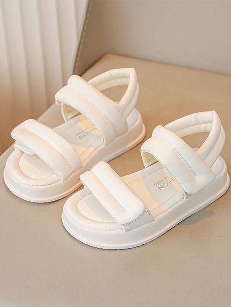 White  Collar   Plain  Embellished   Kids Shoes Kids Flats, Fairy Fashion, Lingerie Accessories, Kids Sandals, Jewelry Outfit, Sport Sandals, Womens Sandals Flat, Open Toe Sandals, Kids Sports