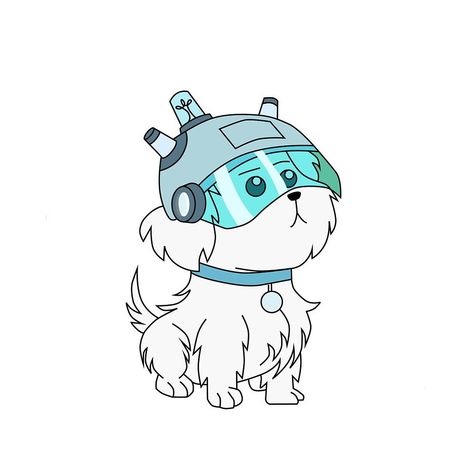 Snuffles (briefly known as Snowball) is the titular main antagonist in the Rick& Morty episode "Lawnmower Dog". He is a small white dog who wears a blue collar and has black eyes with white pupils. He was voiced by the legendary voice actor Rob Paulsen, who also voiced two of the Rowdyruff Boys (Brick and Boomer). Rick And Morty Dog, The Rowdyruff Boys, Rob Paulsen, Scary Terry, Rick And Morty Drawing, Rick And Morty Stickers, Rick And Morty Characters, Rick And Morty Poster, Simpsons Drawings