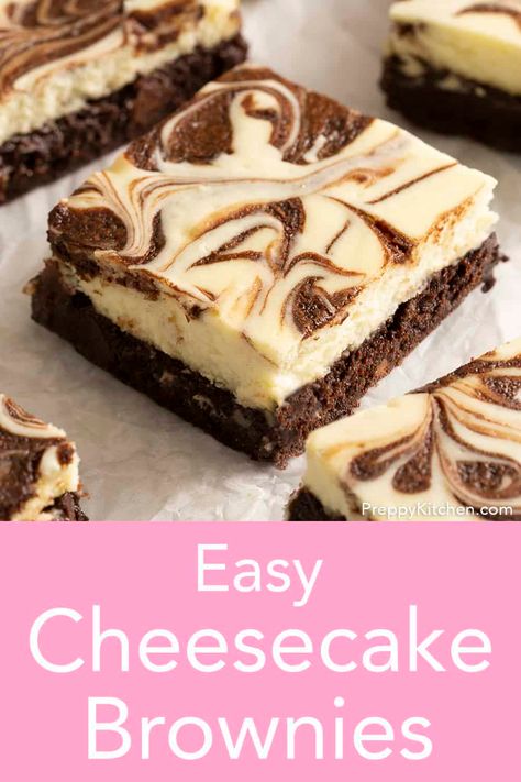 Cheese Cupcake Recipes, Brownies Cheesecake Recipe, Cheesecake Brownie Recipes, Brownie Topping Ideas, Cheesecake Flavors Ideas, Brownie With Cream Cheese, Cheese Cake Brownies, Brownie Flavors, Brownie Cheesecake Bars