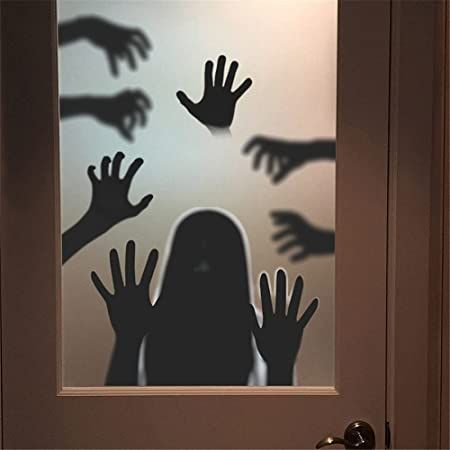 AmazonSmile: Halloween Wall Sticker Horrible Halloween Female Ghost Hand Wall Decal Removable Shadowy Figure Glass Window Wall Stickers Decor for Party Decoration Festive Atmosphere : Tools & Home Improvement Halloween Decorations Bathroom, Scary Mirror, Shadow Window, Glass Window Wall, Halloween Female, Female Ghost, Decor For Party, Ghost Images, Scary Decorations