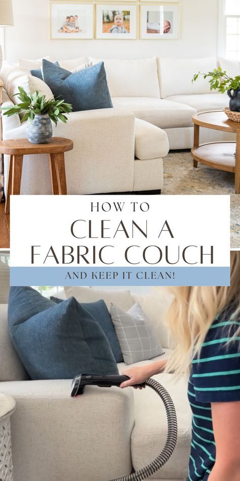 How to Clean a Fabric Couch At Home Fabric Sofa Cleaning Hacks, Steam Cleaning Couch, How To Clean My Couch, Wash Couch Cushions, How To Clean Your Couch, Cleaning Fabric Couch, How To Clean Sofa Fabric Couch, How To Deep Clean A Couch, How To Clean A Couch