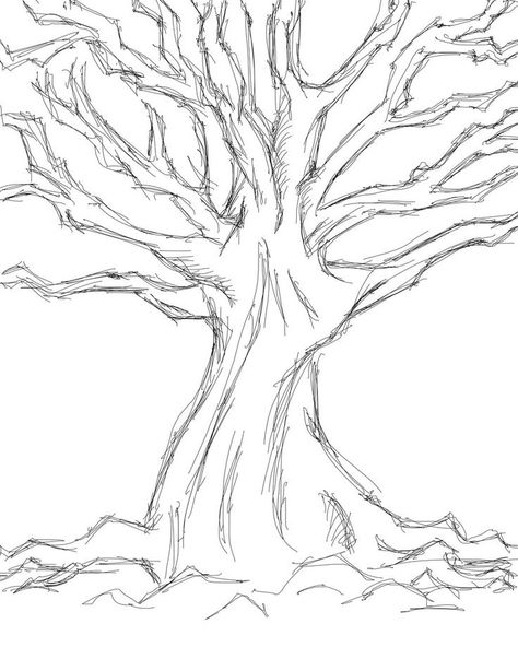 Arte Naive, Tree Drawing Simple, Tree Drawings Pencil, Simple Tree, Tree Sketches, Black And White Sketches, Plant Drawing, Pencil Art Drawings, Tree Drawing