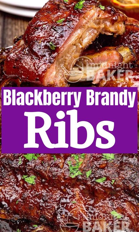 Cooking With Brandy, Blackberry Ribs, Pitboss Recipes, Ribs Marinade Recipe, Recipe Using Jam, Blackberry Glaze, Grilling Ribs, Blackberry Brandy, Stolen Recipe