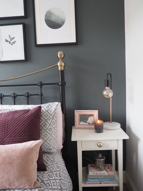 Downpipe Farrow And Ball Bedroom, F&b Downpipe, Farrow And Ball Downpipe Bedroom, Downpipe Bedroom, Downpipe Farrow And Ball, Panelling Colours, Farrow And Ball Bedroom, Bedrooms Ideas, Farrow And Ball