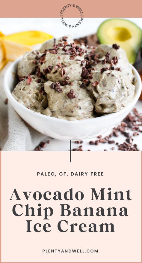 Chocolate Chip Mint, Ice Cream Alternative, Mint Chocolate Ice Cream, Avocado Banana, Dairy Free Ice Cream, Frozen Chocolate, Snacks To Make, Banana Ice Cream, Cashew Butter