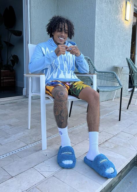 King Cid Tattoo, King Cid, Giant Sofa, Ybn Nahmir, Car Outfit, Mens Hairstyles Curly, Drippy Fits, Thug Style, Drippy Outfit