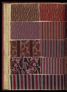 Oversized red cloth bound book with 2,239 French textile samples. Very good condition and quality. Predominantly dark colors and earth tones. Textile Samples, Antique Fabrics, Fabric Samples, Earth Tones, Dark Colors, 19th Century, Printing On Fabric, Textiles, China