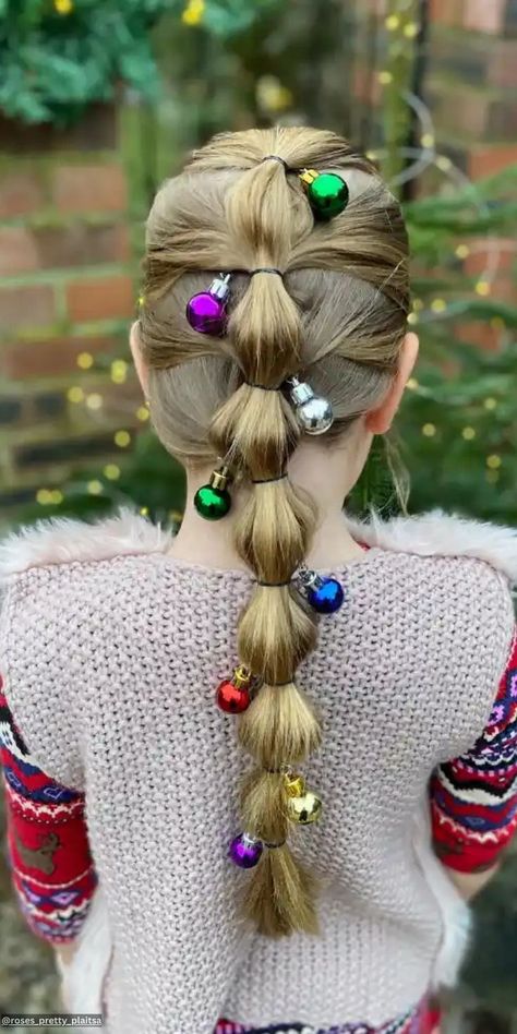 Christmas Hairstyles for Kids Christmas Bun Hairstyle, Christmas Hair Styles For Kids, Kids Holiday Hairstyles, Buns With Bows, Christmas Hairstyles For Kids Black, Bun Hairstyles For Kids, Holiday Hairstyles For Kids, Simple Christmas Hairstyles, Kids Christmas Hairstyles