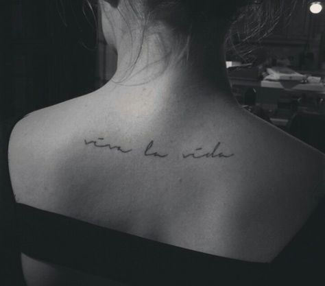 Viva la vida Spanish Tattoos, Collar Bone Tattoo, Viva La Vida, Symbol Tattoos, Girly Tattoos, Time Tattoos, Tattoo Set, Simplistic Tattoos, Mini Tattoos