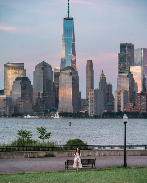 Blue hour vibes and New York City skyline seen from Liberty State Park. Happy July! Btw I can’t believe we just passed half of the year… Wearing gorgeous set from @cocopinasd … #nycviews #nycskyline #newyorknewyork #nycbucketlist #visitnyc #newyorkcitylife #nycphotography #newyorkphotography Liberty State Park, Nyc Bucket List, New York Photography, New York City Skyline, Happy July, Visiting Nyc, Nyc Skyline, New York City Travel, Nyc Photography