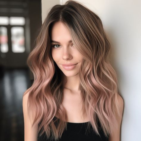 65 Stunning Brown Hair with Highlights Ideas for 2023 Highlights With Light Brown Hair, Rose Gold Hair Highlights, Gold Hair Highlights, Rachel Miller, Highlights Ideas, Hair With Highlights, Rose Gold Accents, Hair Color Highlights, Rose Gold Hair