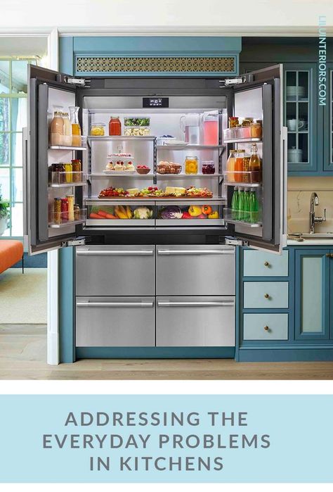 Addressing the Everyday Problems in Kitchens-SKS Appliances #interiordesign #kitchen #appliances #sksappliances #kitcheninspo #designinspiration #everydayproblems #improve #wellness #cooking #kitchendesign #addressingproblems #inspo Refrigerator Goals, Signature Kitchen Suite, French Buildings, Bath Trends, Refrigerator Panels, Kitchen Suite, Stainless Steel Panels, Kitchen Appliances Refrigerators, Luxury Appliances