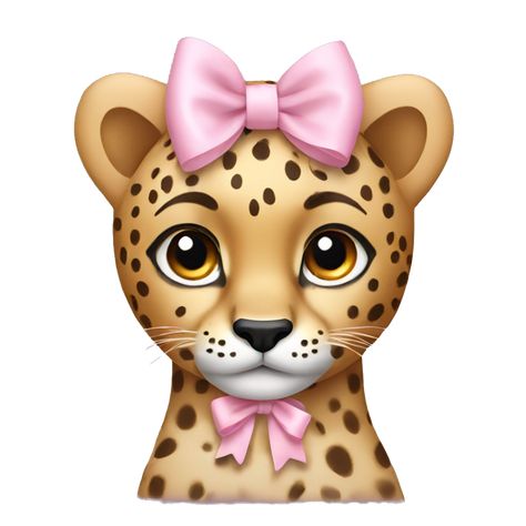 Cheetah with a light pink bow emoji | AI Emoji Generator Light Pink Emojis, Cutie Emojis, Pink Emoji Aesthetic, Preppy Emojis, Pink Emojis, Emoji Pink, Bow Emoji, Emoji Aesthetic, Aesthetic Emojis