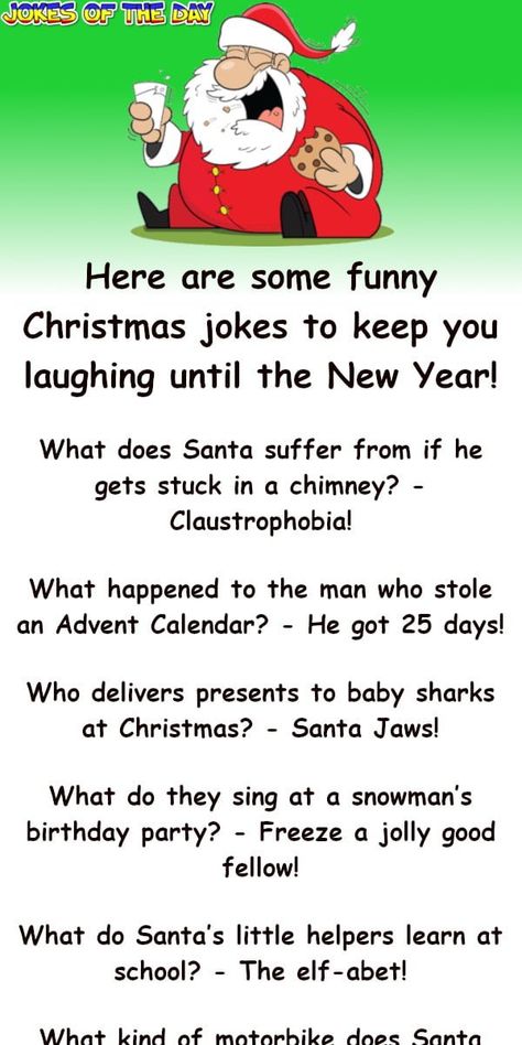 Santa Jokes For Adults, Christmas Dad Jokes Hilarious, Funny Christmas Jokes For Adults, Christmas Jokes For Adults, Jokes Christmas, Christmas Funnies, New Year Jokes, Christmas Jokes For Kids, Santa Jokes