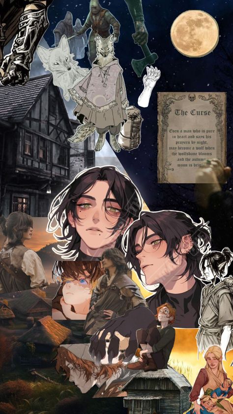 The main character, and his werewolf backstory, in a medieval village setting. His main companion and the main conflict. Medieval Werewolf, Writing Games, Medieval Village, He Left, Main Character, Main Characters, The Twenties, Moon, Writing