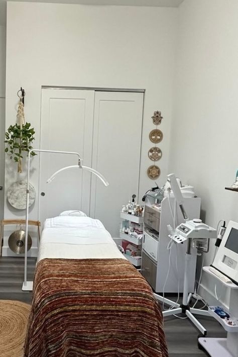 Divinity Aesthetic, Esthetician State Board, Aesthetician Room, Skin Knowledge, Solo Esthetician, Esthetician Room Decor, Spa Owner, Clinic Interior, Eyelash Technician