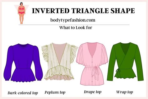 Plus Size Inverted Triangle Outfits, Plus Size Inverted Triangle, Triangle Outfits, Inverted Triangle Body Shape Fashion, Inverted Triangle Body Shape Outfits, Body Type Clothes, Triangle Body Shape Fashion, Rectangle Body Shape Outfits, Inverted Triangle Fashion