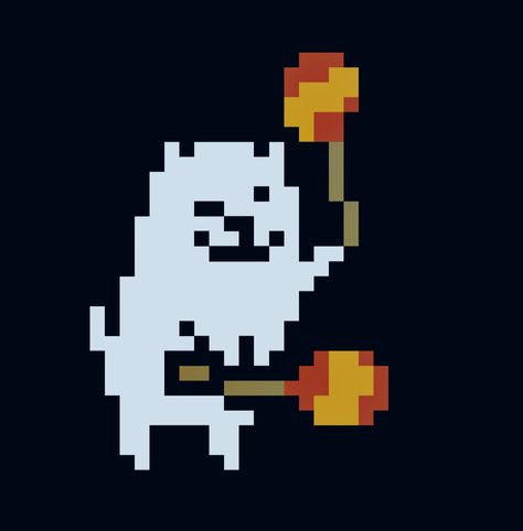 Annoying Dog Undertale, Undertale Dog, Undertale Pfp, Undertale Pixel Art, Undertale Souls, 8 Bit Art, Fox Dog, Fox Games, Cool Pixel Art