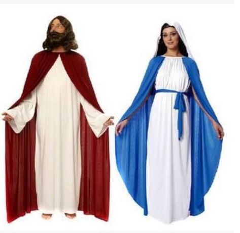 Virgin Mary Costume, Jesus Costume, Mary Costume, Smocked Baby Girl Dresses, Nativity Costumes, Best Couples Costumes, Greek Costume, Girls Smocked Dresses, Black Halloween Dress