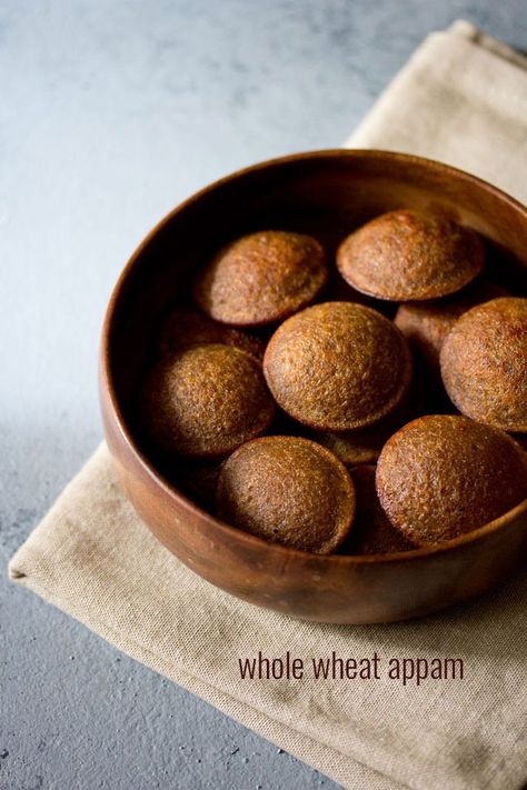 whole wheat flour appam recipe with step by step photos. quick and instant sweet… Panjiri Recipe, Nankhatai Recipe, Flour Dumplings, Appam Recipe, Baking Process, Homemade Bread Recipes Easy, Tea Snacks, Indian Recipe, Indian Bread