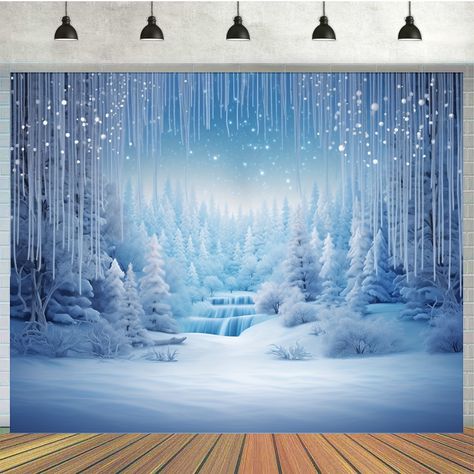 Holiday Event Decor, Winter Wonderland Party Theme, Photography Studio Props, Background Birthday, Winter Backdrops, Snow Princess, Studio Foto, Winter Wonderland Party, Frozen Theme