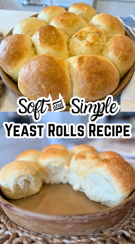 dinner rolls in a stone ware baking dish with text Quick Yeast Rolls Easy, Yeast Breads And Rolls, Easy Dinner Rolls Quick Rise Yeast, Simple Yeast Rolls, The Best Dinner Rolls, Best Rolls Recipe, Small Batch Yeast Rolls, Easy Yeast Rolls Recipe Simple, Yeast Rolls Recipe Homemade Easy