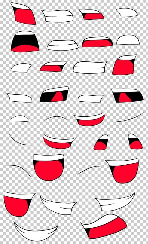 Shocked Mouth Drawing, Free Anime Characters, Facial Animation, Mouth Shapes, Mouth Png, Face Animation, Mouth Reference, Sing Animation, Mouth Animation