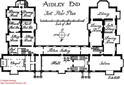 Audley End, First Floor Fabulous Homes, Manor Interior, British Houses, Manor Homes, First Floor Plan, Setting Inspiration, Mansion Floor Plan, English Manor, Grand Homes