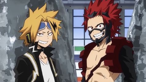 Kaminari Denki and Kirishima Eijirou || Boku no Hero Academia Kaminari Denki, Denki Kaminari, Kirishima Eijirou, Facial Expressions, My Hero Academy, Anime Boys, Boku No Hero Academia, Boku No Hero, My Hero Academia