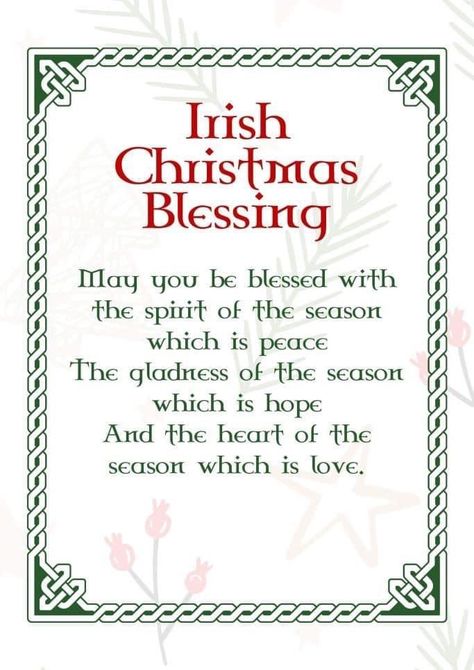 Irish Christmas Blessings Quotes, Irish Christmas Decorations, Irish Blessing Quotes, Irish Poems, Christmas Card Verses, Celtic Christmas, Irish Theme, Irish Blessings, Christmas Card Sayings