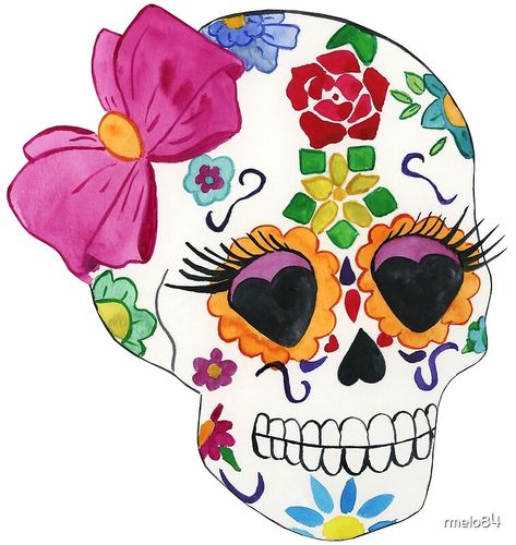 Skull Female, Pumpkin Painting Ideas Halloween, Sugar Skull Art Print, Sugar Skull Drawing, Painting Ideas Halloween, Sugar Skull Painting, Sugar Skull Artwork, Day Of The Dead Art, Pumpkin Painting Ideas