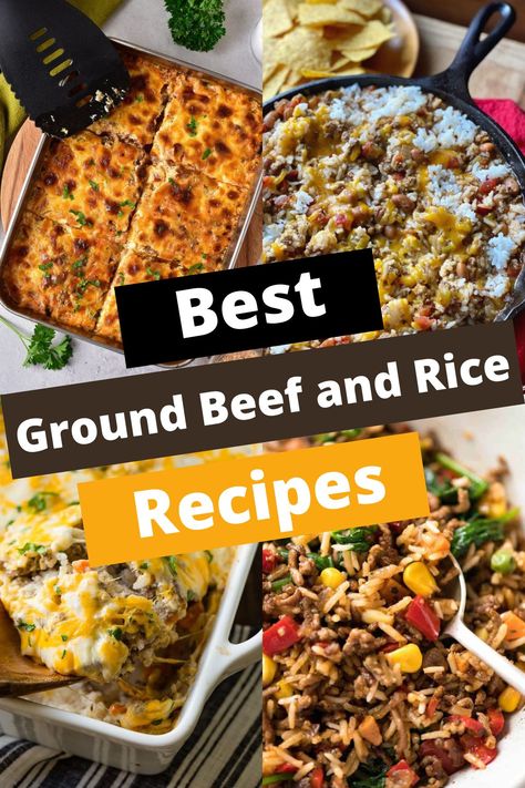 TOP 12 GROUND BEEF AND RICE RECIPES FOR FLAVOR Ground Beef White Rice Recipes, Ground Beef And Rice Dishes, Ground Beef And Rice Recipes For Dinner Easy, Recipes With Ground Beef And Rice, Ground Beef And Rice Recipes For Dinner, Rice And Beef Recipes, Rice And Ground Beef Recipes, Ground Beef And Rice Recipes, Beef And Rice Recipes