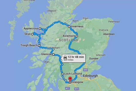 7 Day Scotland Road Trip Route & Itinerary (2023) Uk Road Trip Itinerary, Aviemore Scotland, London To Scotland, Best Road Trips, Scotland Road Trip, Road Trip Routes, Fort William, Scotland Highlands, Loch Lomond