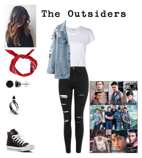 "The Outsiders" by shipley27 ❤ liked on Polyvore featuring Converse, RE/DONE, Topshop, BERRICLE and Boohoo Outsiders Day Outfits, Outsiders Dress Up Day, The Outsiders Greasers Outfits, Cherry Valance The Outsiders Outfit, Outsiders Outfits Greaser, Greaser Hair Women, Soc Outfit The Outsiders, Outsiders Outfits Greaser Girl, The Outsiders Clothes