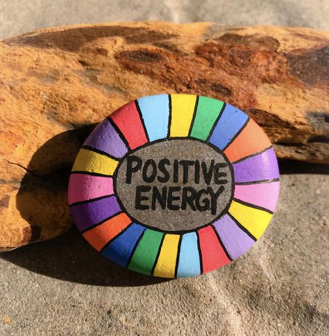 Positivity Rocks Painting, Inspiring Rock Painting, Blue Rock Painting Ideas, Rock Painting Ideas Inspirational, Positive Rocks, Positive Rocks Painting, Positivity Rocks, Positive Painted Rocks, Fun Painted Rocks