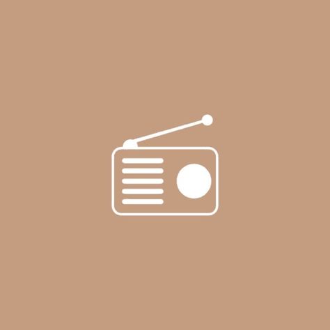 FM Radio Icon App Brown , Pastel Brown Icon App Aesthetic Brown Icon App, Icon App Aesthetic, Signal App, Radio Icon, App Aesthetic, Phone Setup, Beige Icons, Iphone Widgets, Pastel Brown