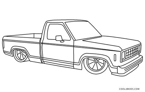 Free Printable Truck Coloring Pages For Kids Chevy Trucks Drawings, Trucks Coloring Pages Free Printable, Dodge Truck Drawing, Trucks Drawing, Truck Coloring Pages Free Printable, Drawing Truck, Truck Sketch, Truck Outline, Truck Drawings