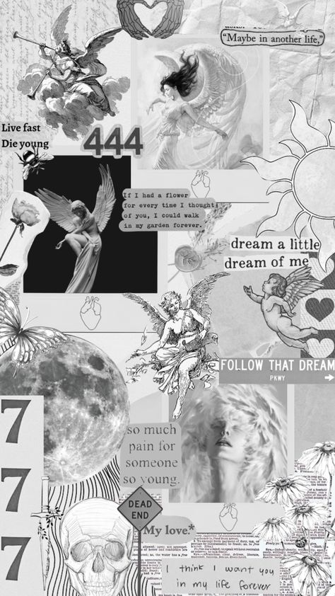 Do you believe in Angel numbers? #angelnumber #angelvibe #blackandwhitecollage #love #aesthetic #moodboard #collage Angel Number Collage Wallpaper, Angel Number Collage, Angel Number Wallpaper Aesthetic, Angelic Wallpaper, Aes Wallpaper, Angel Numbers Aesthetic, Angel Wallpapers, Angel Numbers Wallpaper, Angelic Aesthetic