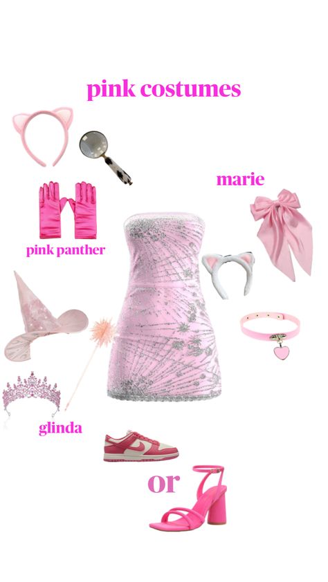 #pink #halloween #halloweencostume #pinkhalloween #costume #costumeideas #pinkcostumes #halloweeninspo #halloweenwomen #womenhalloween #womencostumes Pink Dress Halloween Costume, Pink Halloween Costumes, Pink Costume, Halloween Inspo, Dress Halloween Costume, Theme Halloween, Pink Halloween, Disney Costumes, Pink Panthers