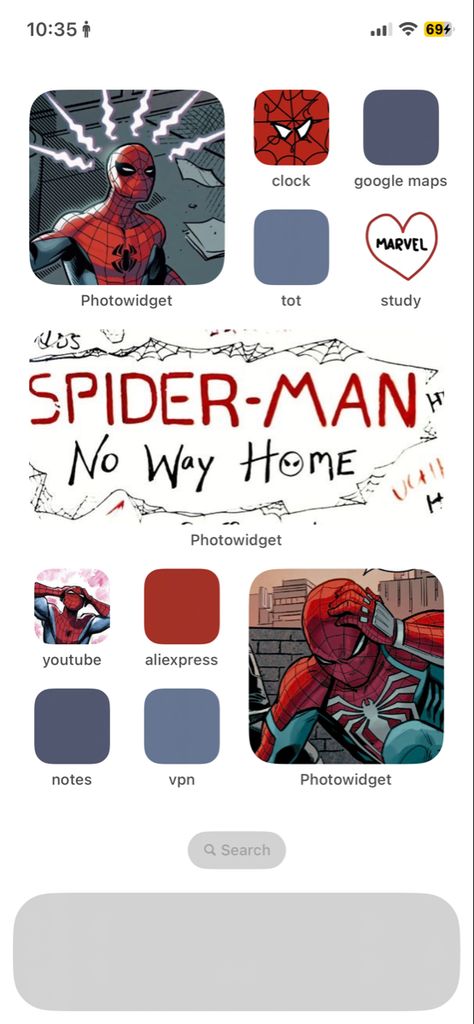 Themes For Mobile, Spider Men, Spiderman Gifts, Spiderman Theme, Ios App Iphone, Iphone Home Screen Layout, Iphone App Layout, Ios Design, Ios App Icon Design