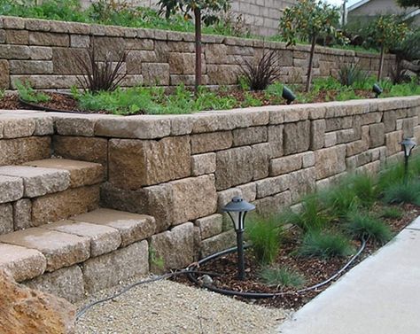 51 Really Cool Retaining Wall Ideas | Sebring Design Build | Design Trends Small Garden Furniture Ideas, Small Garden Wedding Ideas, Small Gardens Ideas, Inexpensive Retaining Wall Ideas, Small Garden Furniture, Railroad Tie Retaining Wall, Small Retaining Wall, Retaining Wall Steps, Retaining Wall Ideas