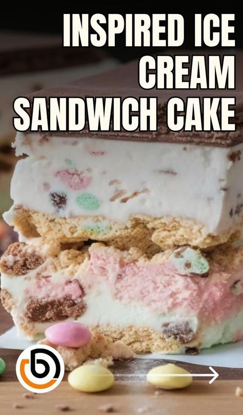 Sandwich Cake Recipe, Ice Cream Sandwich Cake Recipe, Cream Sandwich Cake, Ice Cream Sandwich Cake, Ice Cream Cake Recipe, Sandwich Cake, Coconut Whipped Cream, Fudge Sauce, Cream Sandwich