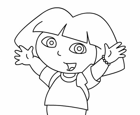 Dora The Explorer Dora Drawing, Dora The Explorer Images, Dora The Explorer, Easy Drawing, Free Coloring Pages, Free Coloring, Coloring Pages For Kids, Charlie Brown, Easy Drawings