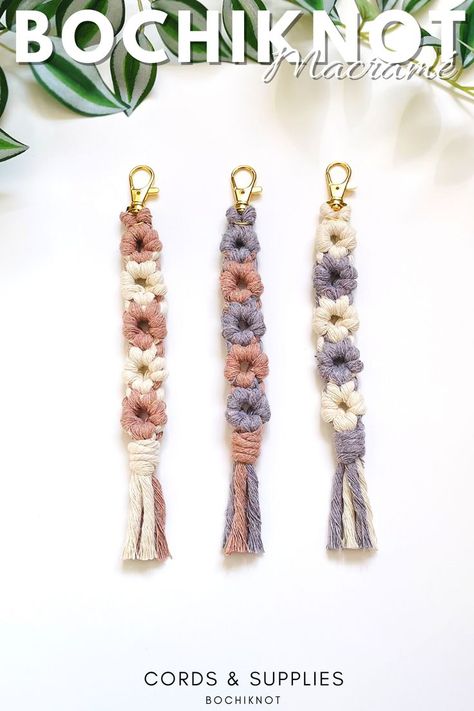 Macrame keychain diy