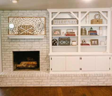 Removing Paint From Brick Fireplace, Remove Paint From Brick Fireplace, How To Remove Paint From Brick, Removing Paint From Brick, Lime Wash Brick, Painted Fireplace, Brick Fireplaces, Removing Paint, Light Paint Colors