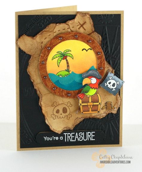 Pirate Card, Nautical Cards, Mft Cards, Boy Cards, Pirate Theme, Marianne Design, Kids Birthday Cards, Christmas Drawing, 영감을 주는 캐릭터