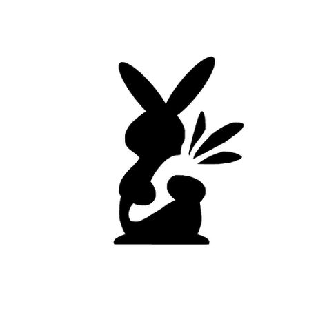 Hase Tattoos, Silhouette Cameo 4, Bunny Tattoos, Logo Animal, Art Silhouette, Silhouette Stencil, Bunny Art, Simplistic Tattoos, Silhouette Art