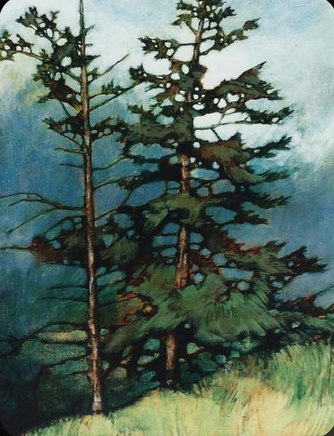 Pine Tree Painting, Negative Painting, Abstract Tree Painting, Landscape Art Painting, Canadian Art, Abstract Art Landscape, Landscape Artist, Card Illustration, Pine Trees